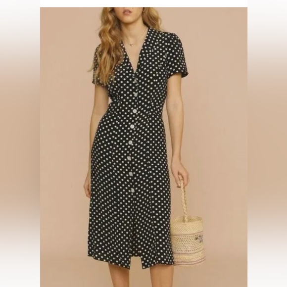 Rouje Dresses & Skirts - ROUJE Paris Marin dress black and white polka dot